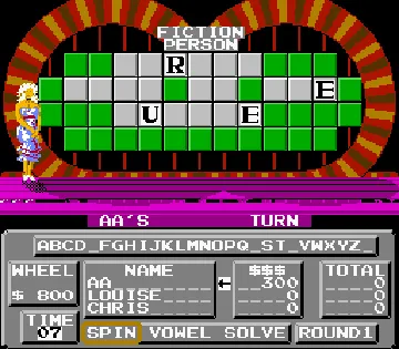 Wheel of Fortune - Junior Edition (USA) screen shot game playing